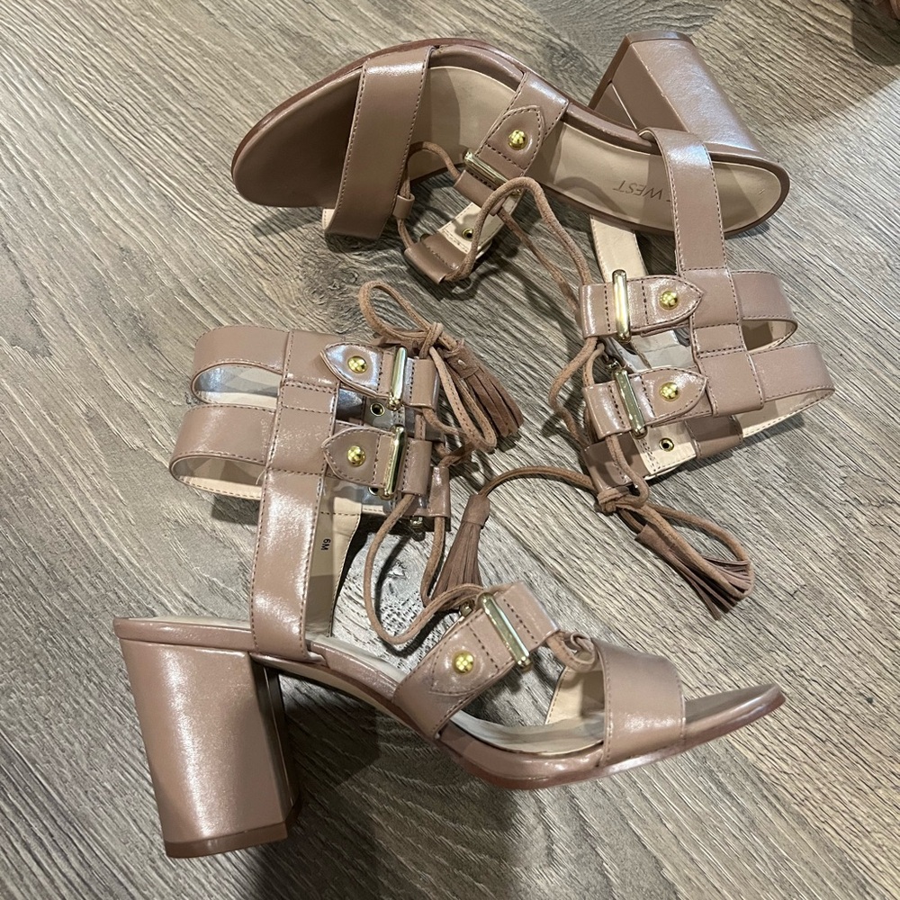 Nine West Heeled Sandals | Tan | Size 6